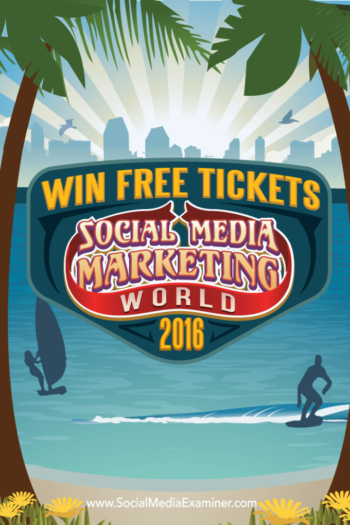 Vyhrajte vstupenky zdarma na World Media Marketing World 2016: Social Media Examiner