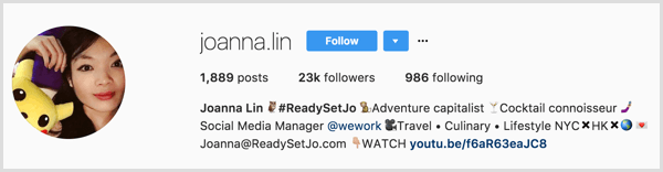 instagram-osobní-profil-s-obchodním odkazem-příklad