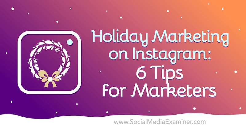 Prázdninový marketing na Instagramu: 6 tipů pro obchodníky od Val Razo v průzkumu sociálních médií.