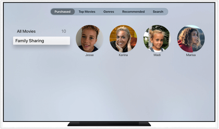 Sdílení Apple TV