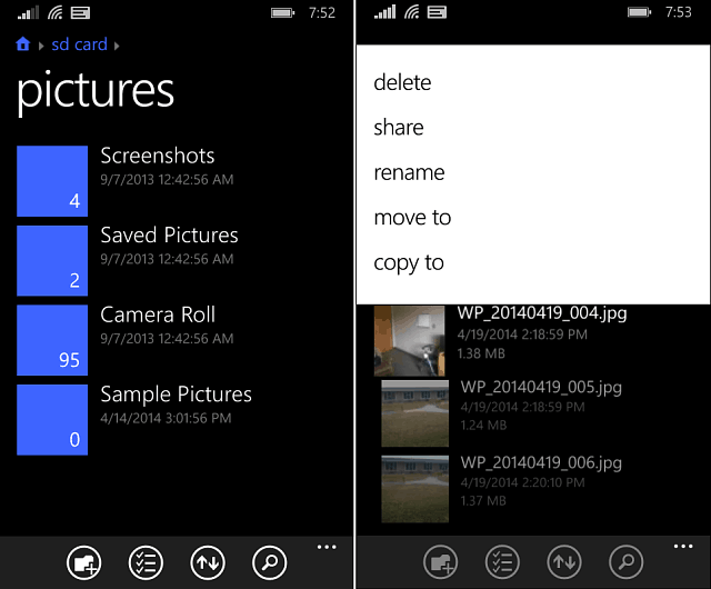 Nyní je k dispozici správce souborů Windows Phone 8.1