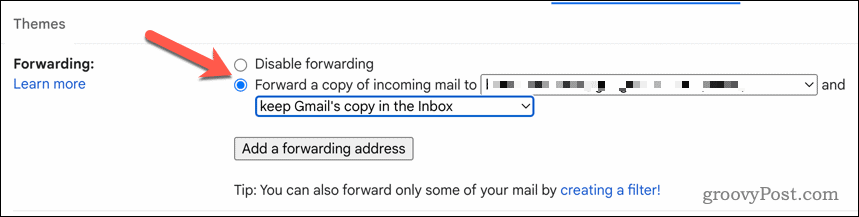 Povolit přeposílání Gmailu