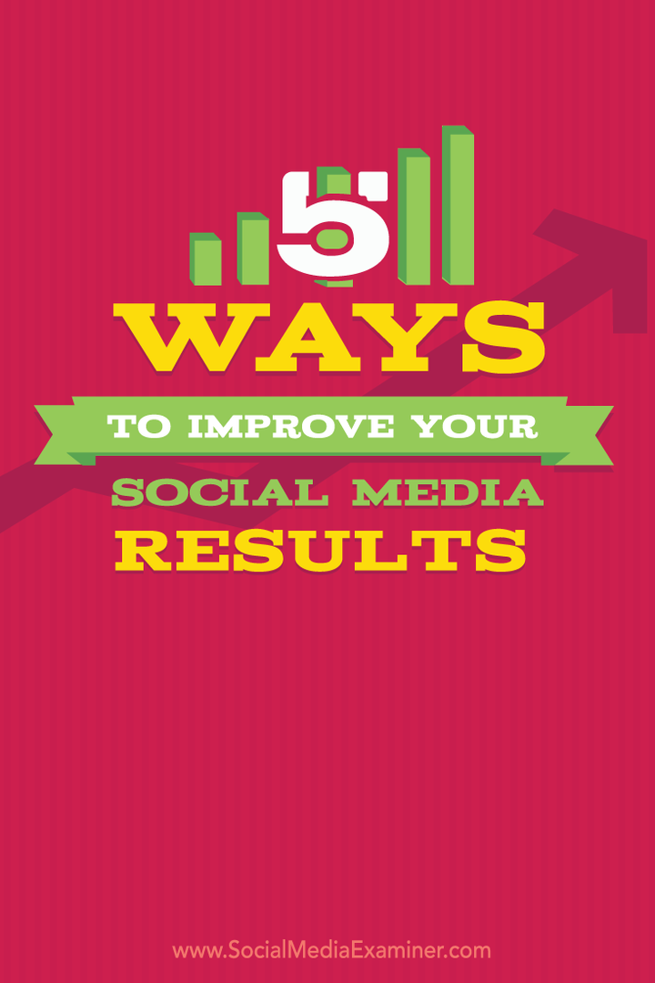 5 způsobů, jak zlepšit své výsledky v sociálních médiích: průzkumník sociálních médií