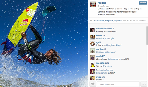 Redbull kite surfing obrázek