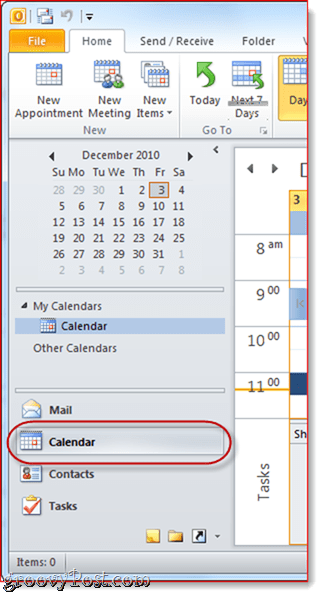 Kalendář Google do aplikace Outlook 2010