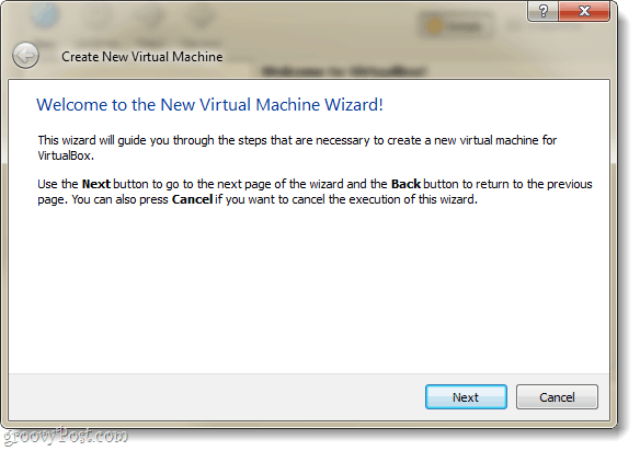 Průvodce novým virtuálním strojem Virtualbox