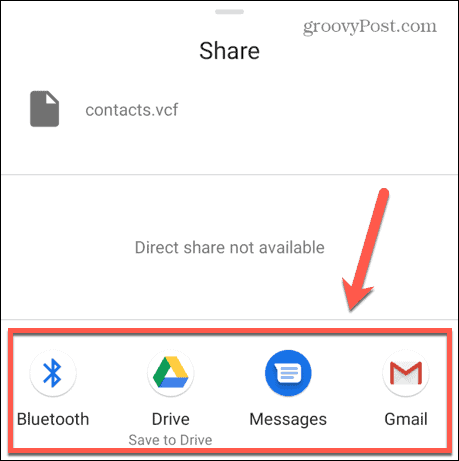android sdílet kontakty