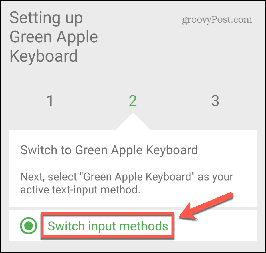 zelené jablko klávesnice přepínač vstupní metody