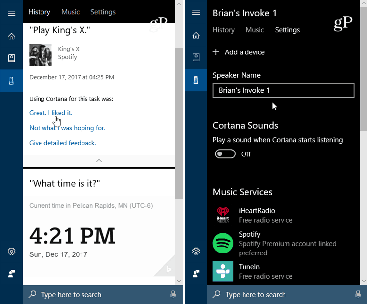 Nastavení aplikace Cortana Windows 10
