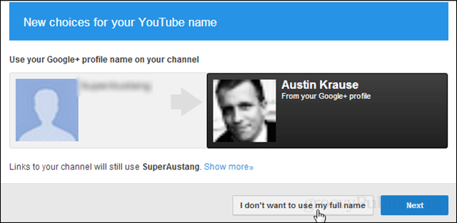Pojďte, použijte své skutečné jméno na YouTube! Nechceš? Ale no tak!