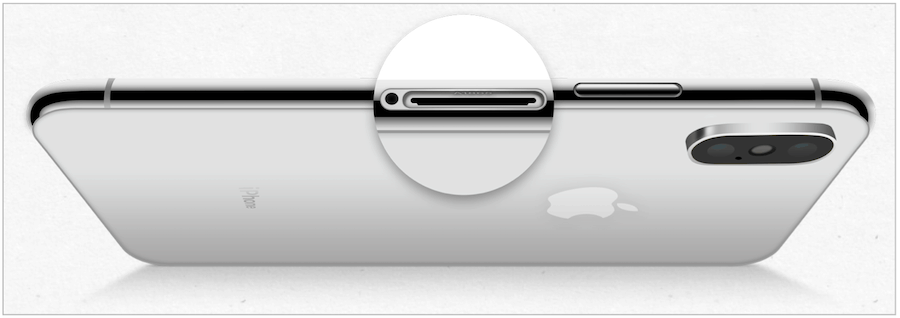 Otevřený zásobník SIM karty iPhone