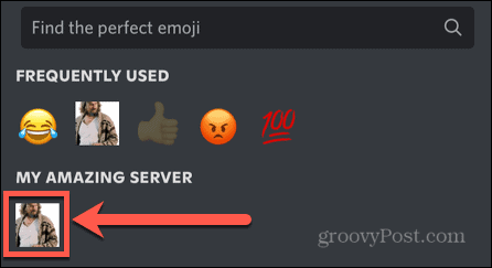 discord mobile select reakce