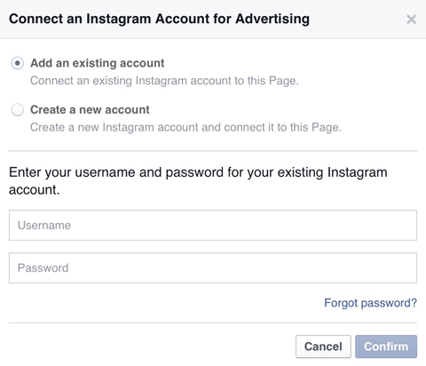 připojení účtu instagram k facebooku