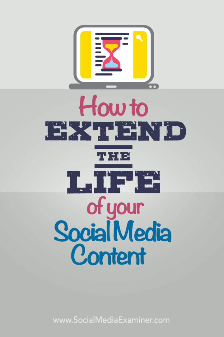 Jak prodloužit životnost vašeho obsahu v sociálních médiích: Examiner pro sociální média