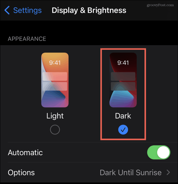 Povolte tmavý režim na iPhone