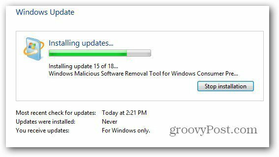 Aktualizace systému Windows