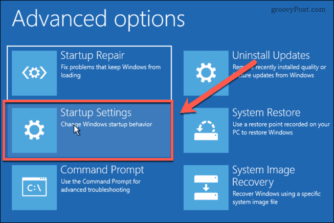 nastavení spouštění systému Windows 11