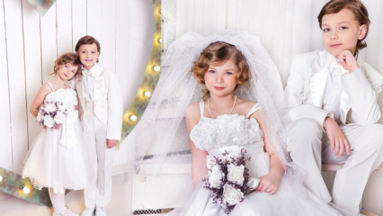 Co nosit na svatbě? Dětské svatební šaty modely a návrhy