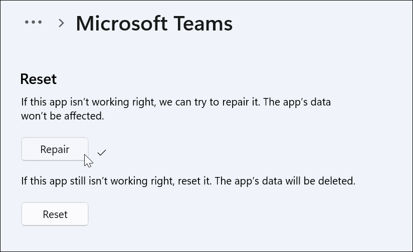 Oprava bílé obrazovky Microsoft Teams