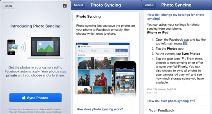 Použití aplikace Facebook Moments pro správu synchronizovaných fotografií