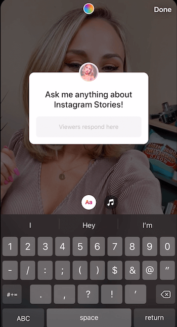 přidejte do příběhu Instagramu nálepku s otázkami