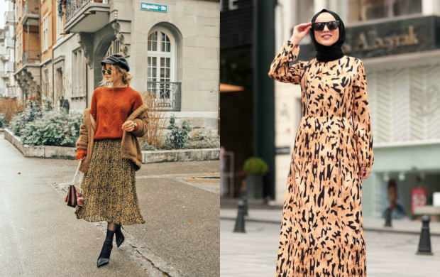 leopard sukně kombinace hidžáb
