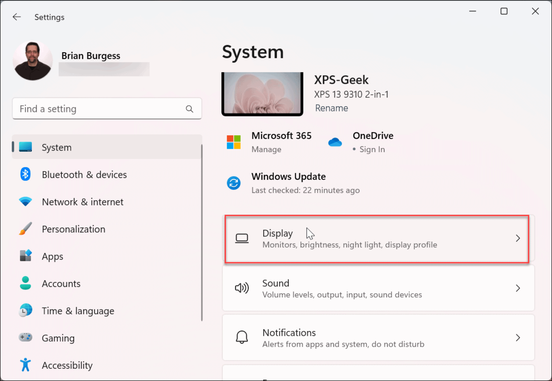 Změna rozlišení obrazovky v systému Windows 11