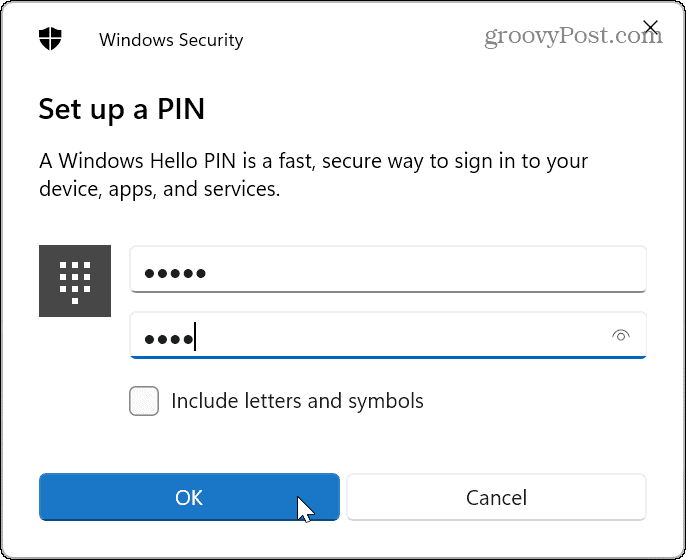 PIN pro přihlášení do Windows 11