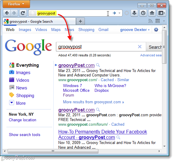 ve Firefoxu 4 ve výchozím nastavení prohledávejte Google