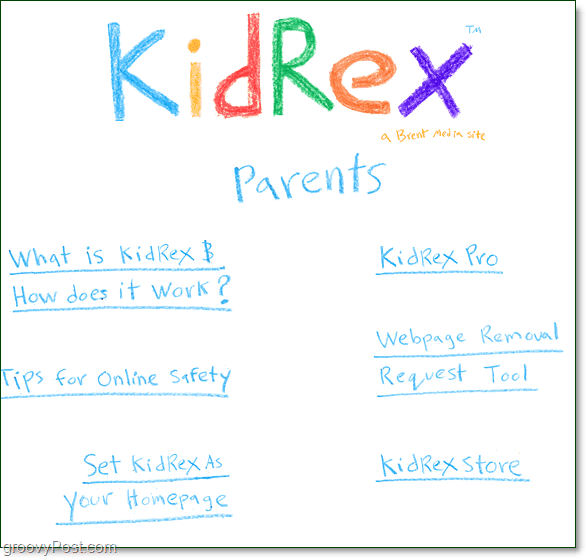 kidrex rodiče menu