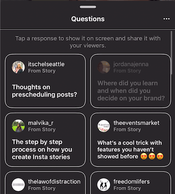 Otázky a odpovědi o příbězích Instagramu