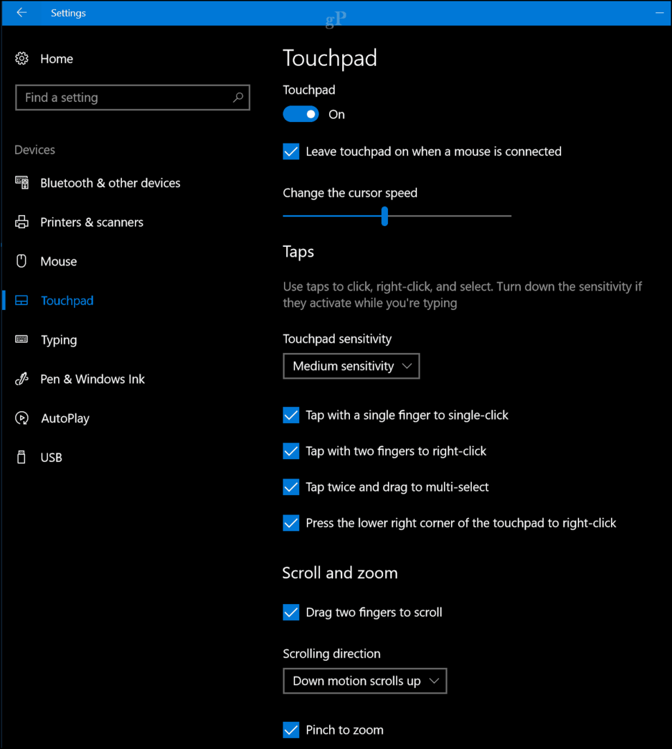 Windows 10 Tip: Pokud je myš připojena, zakažte dotykovou plochu