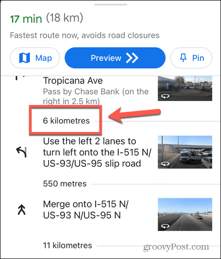 google maps vzdálenosti v km
