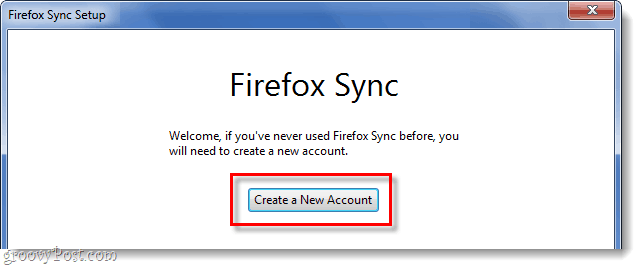 vytvořit nový účet synchronizace firefox