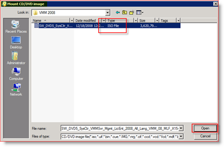 MagicISO Mount ISO ve virtuální jednotce pro Windows Server 2008