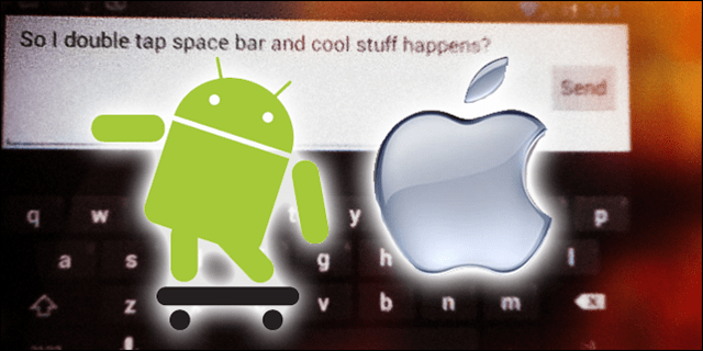 Android a iPhone automatické období po větě s dvojitým mezerníkem