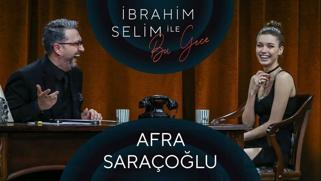 Dnešní večerní program s Afra Saraçoğlu İbrahim Selim