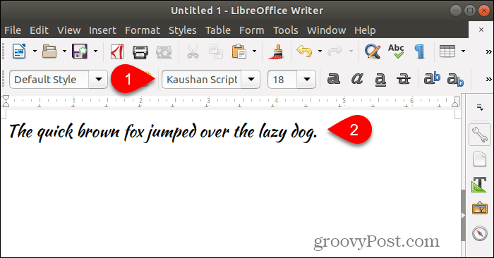 Použití nového písma v LibreOffice Writer