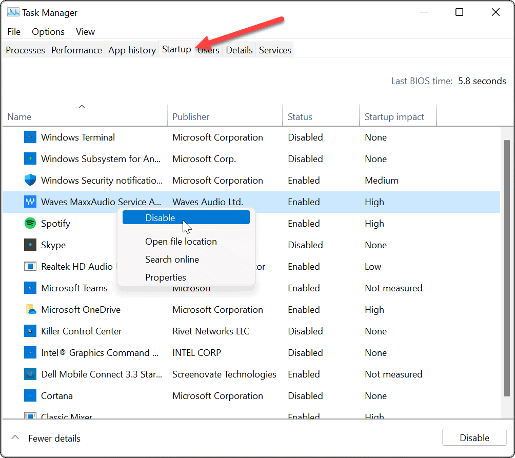 Jak vyčistit spouštění systému Windows 11
