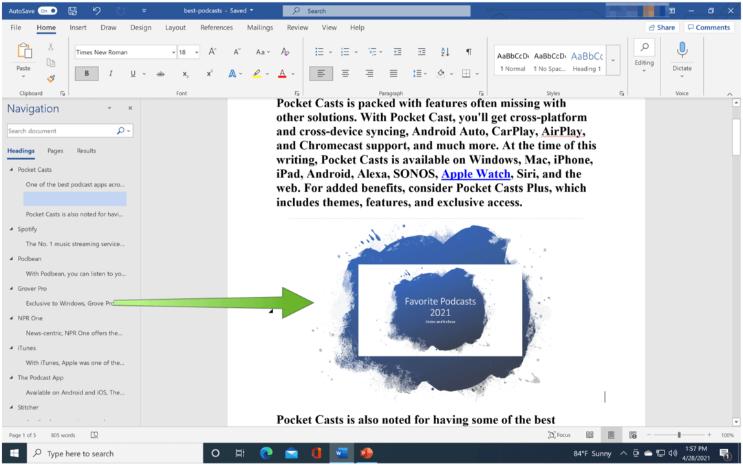 Příklad aplikace Word do aplikace PowerPoint