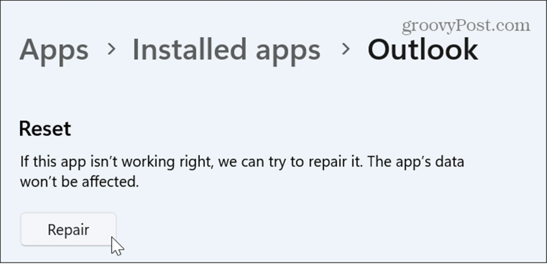 Jak opravit nebo resetovat aplikace Windows 11