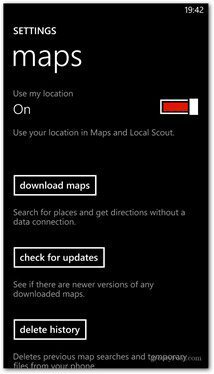 Mapy pro stahování Windows Phone 8
