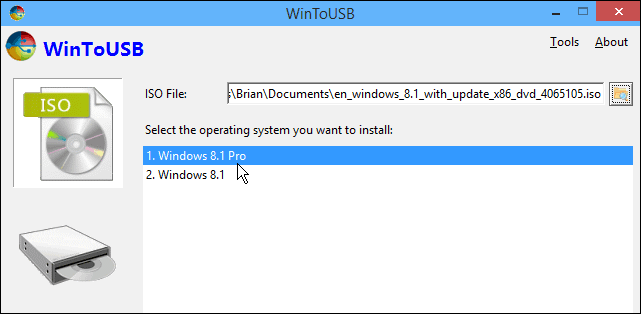 Spusťte přenosnou verzi systému Windows z jednotky USB