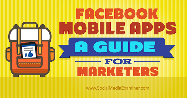 spravujte marketing pomocí facebookových mobilních aplikací