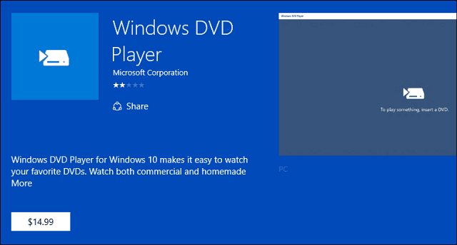 Aplikace Windows DVD Player