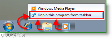 Windows 7 Uvolněte program z obrazovky hlavního panelu