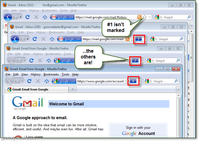 Přihlaste se k více účtům Gmail nebo webům pomocí Firefoxu