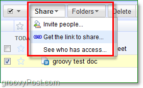 Nabídka sdílení a pozvání dokumentů Google umožňuje několik možností sdílení