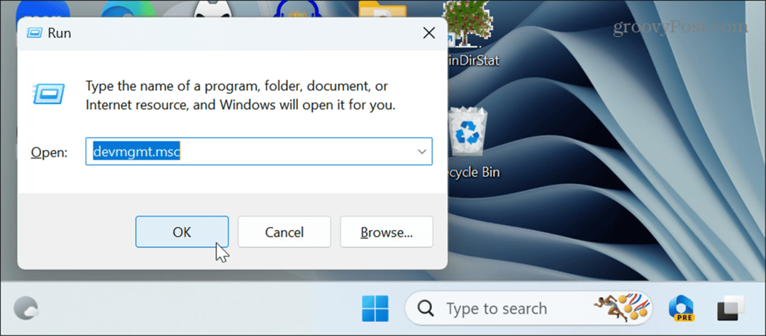 Otevřete Správce zařízení v systému Windows 11