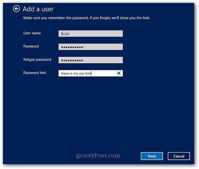 Vytvořte místní účet v systému Windows 8 a přihlaste se bez připojení k internetu